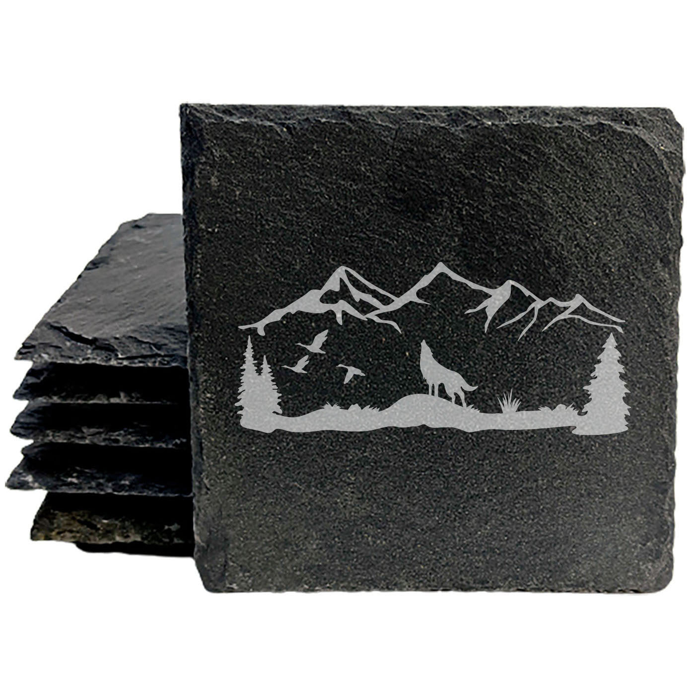 Call of the Wild: Howling Wolf Coasters with Geese