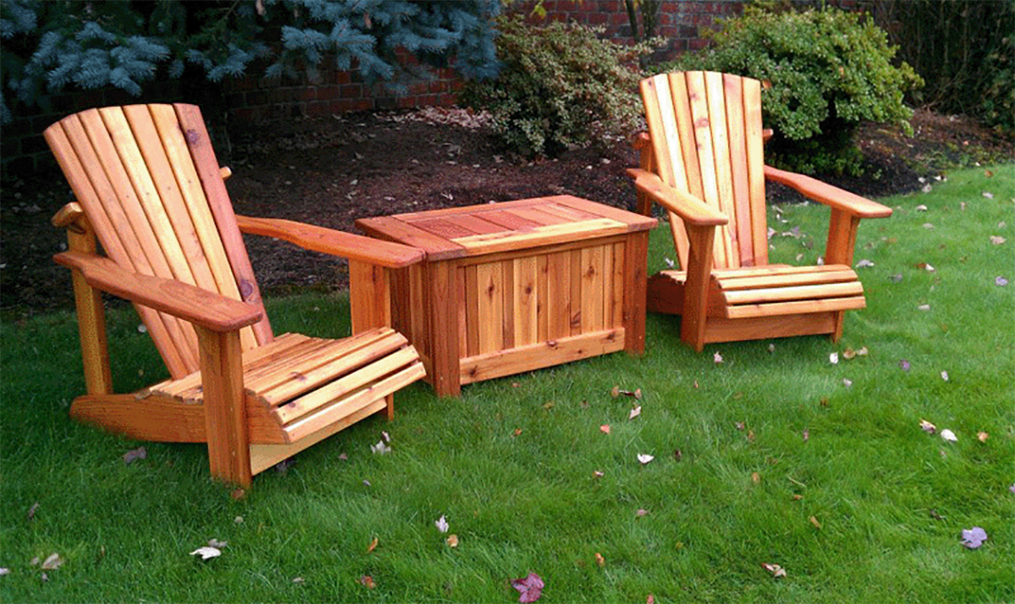 Classic Cedar Adirondack Chairs (Pair)