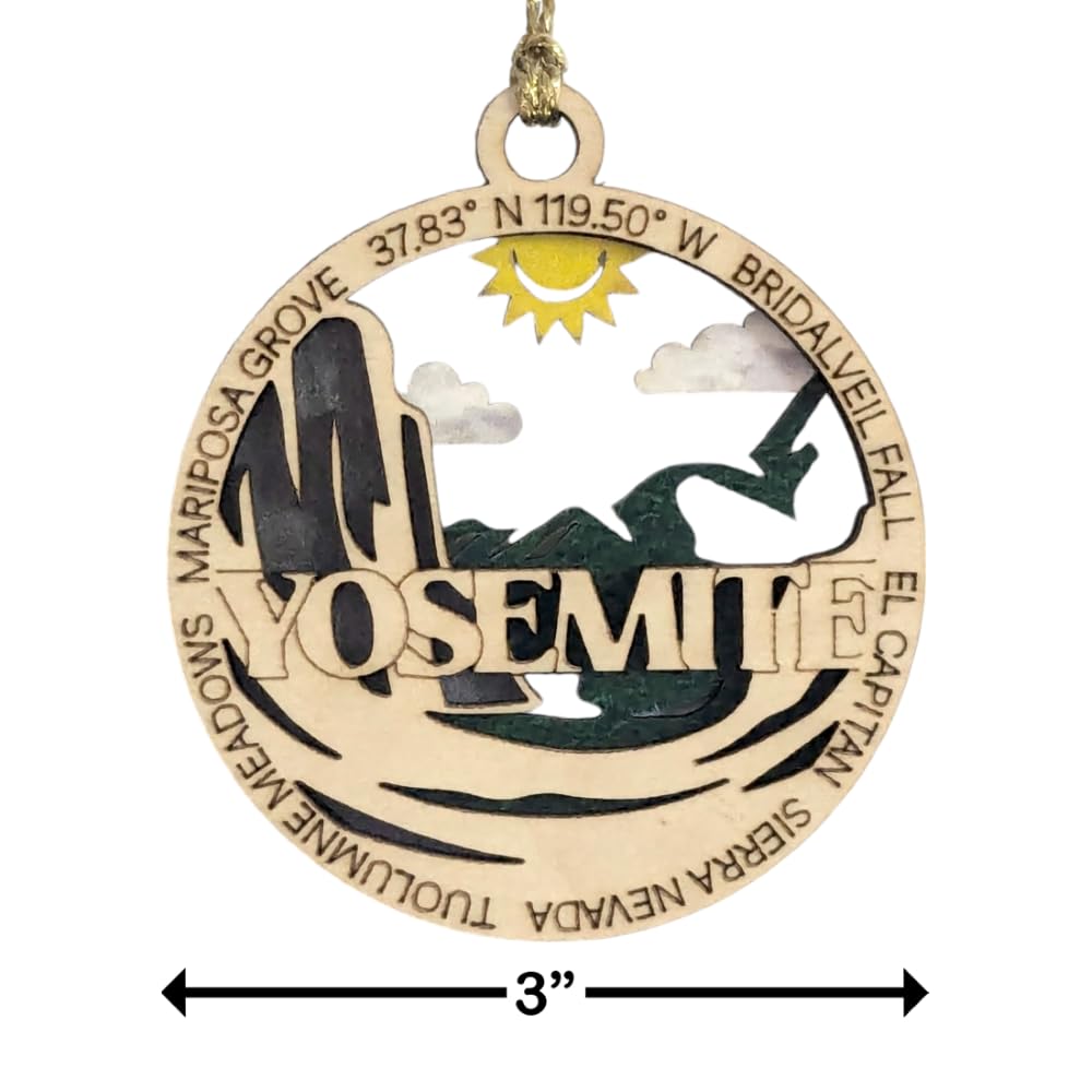 3" Yosemite National Park Ornament / Car Charm - USA Made