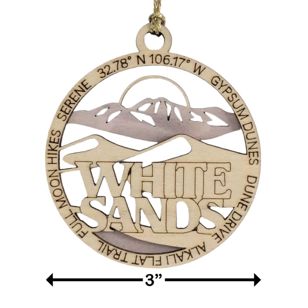 3" White Sands National Park Ornament / Car Charm - USA Made
