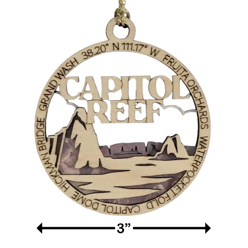 3" Capitol Reef National Park Ornament / Car Charm - USA Made