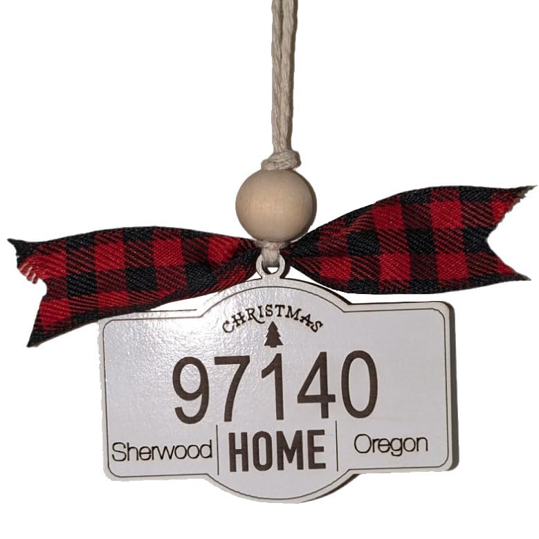 Personalized 3" Zip Code Ornament - Custom City