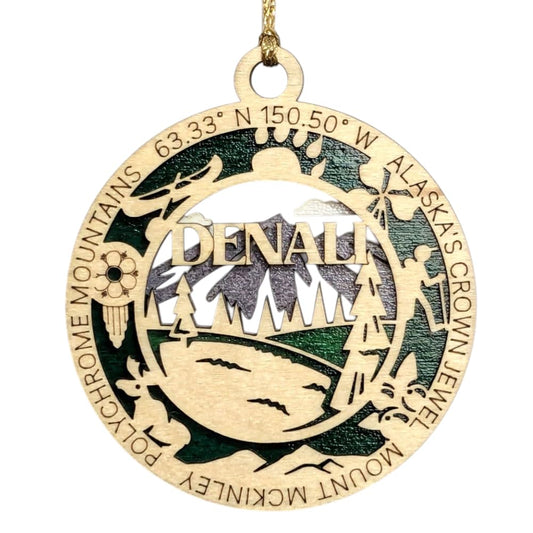 3.5" Denali National Park Ornament / Car Charm - USA Made