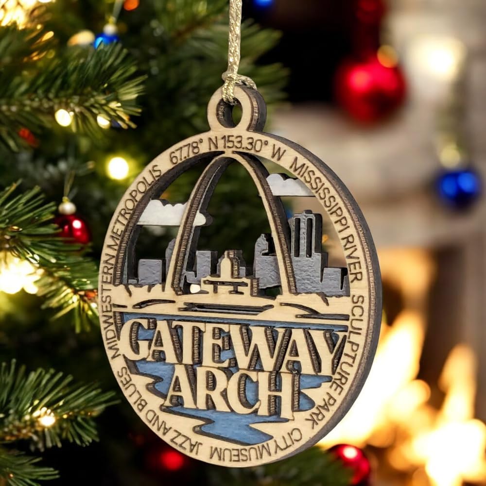 3" Gateway Arch National Park Ornament / Car Charm - USA Made