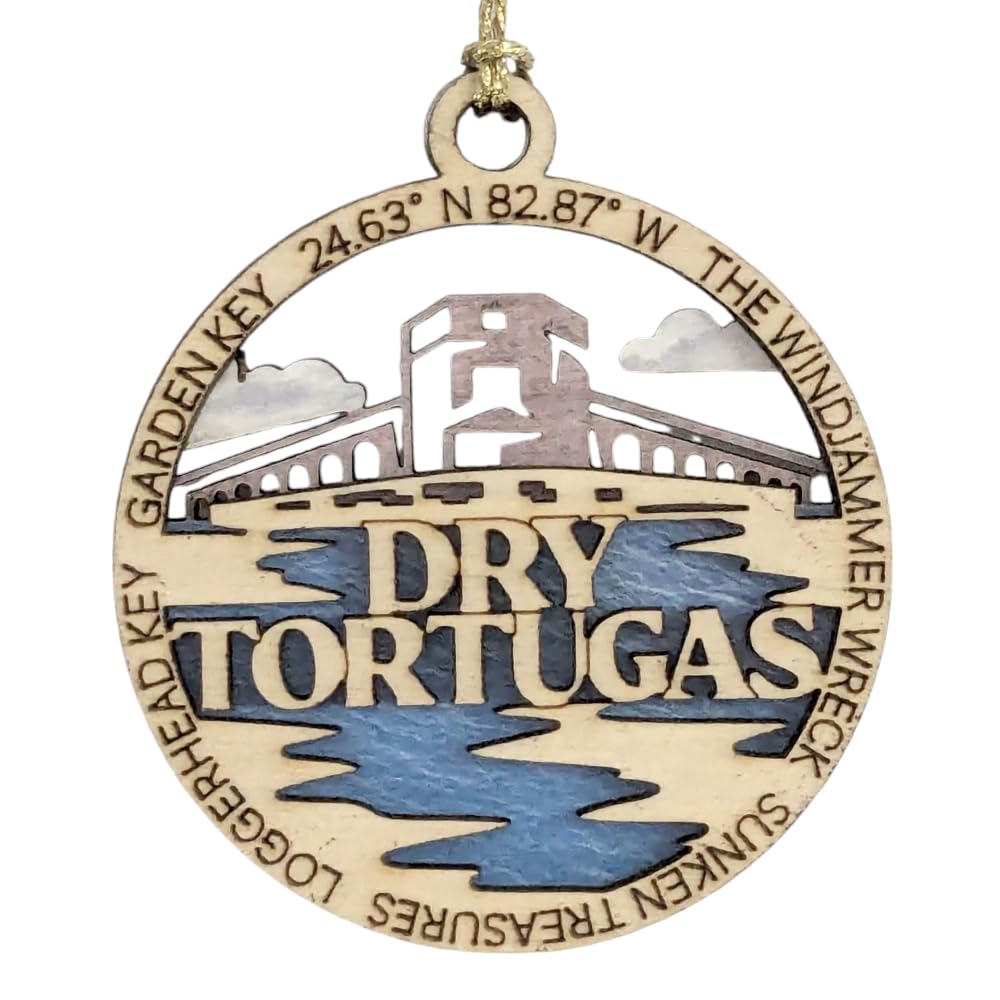 3" Dry Tortugas National Park Ornament / Car Charm - USA Made