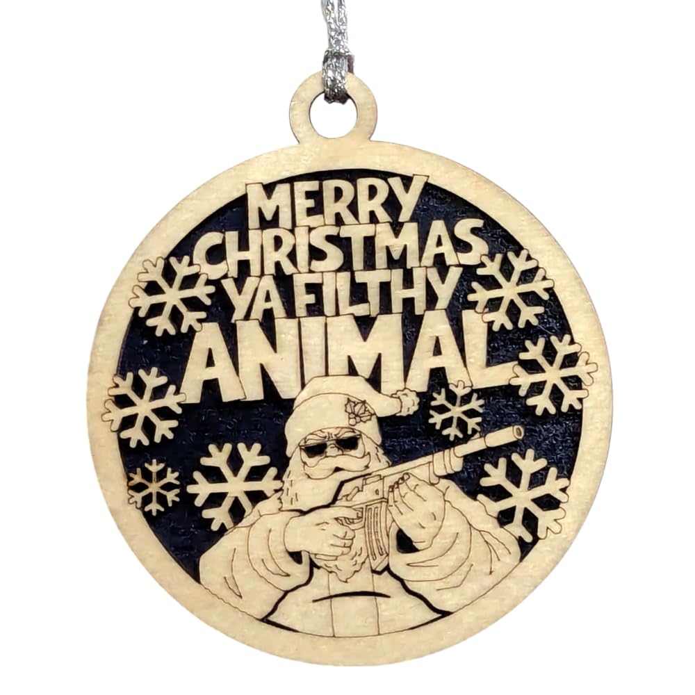 3" "Merry Christmas Ya Filthy Animal" Ornament
