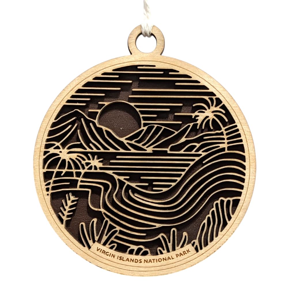 Virgin Islands National Park 3.5" Wood Christmas Ornament
