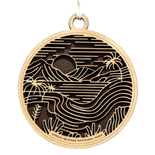 Virgin Islands National Park 3.5" Wood Christmas Ornament