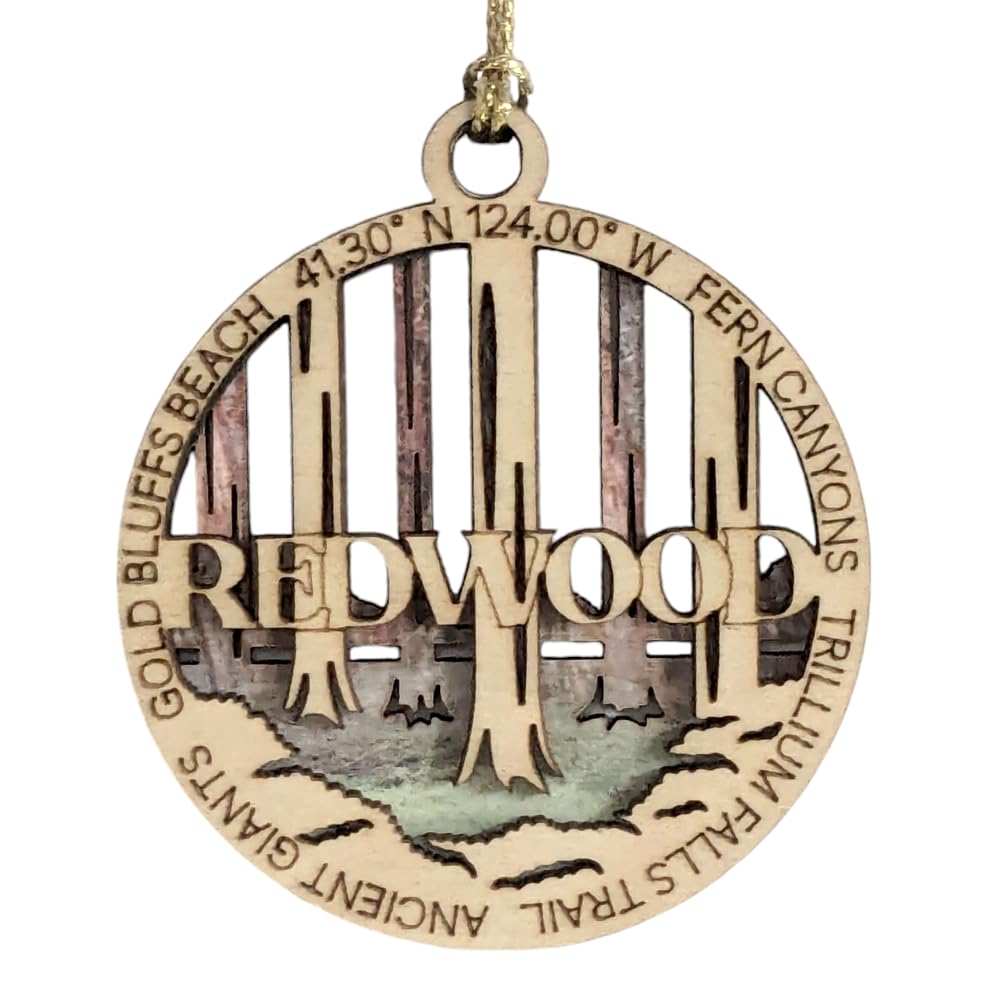 3" Redwood National Park Ornament / Car Charm - USA Made