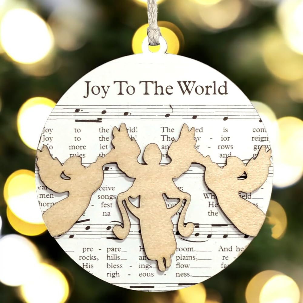 3.5" Joy to the World Angels Christmas Ornament - USA Made