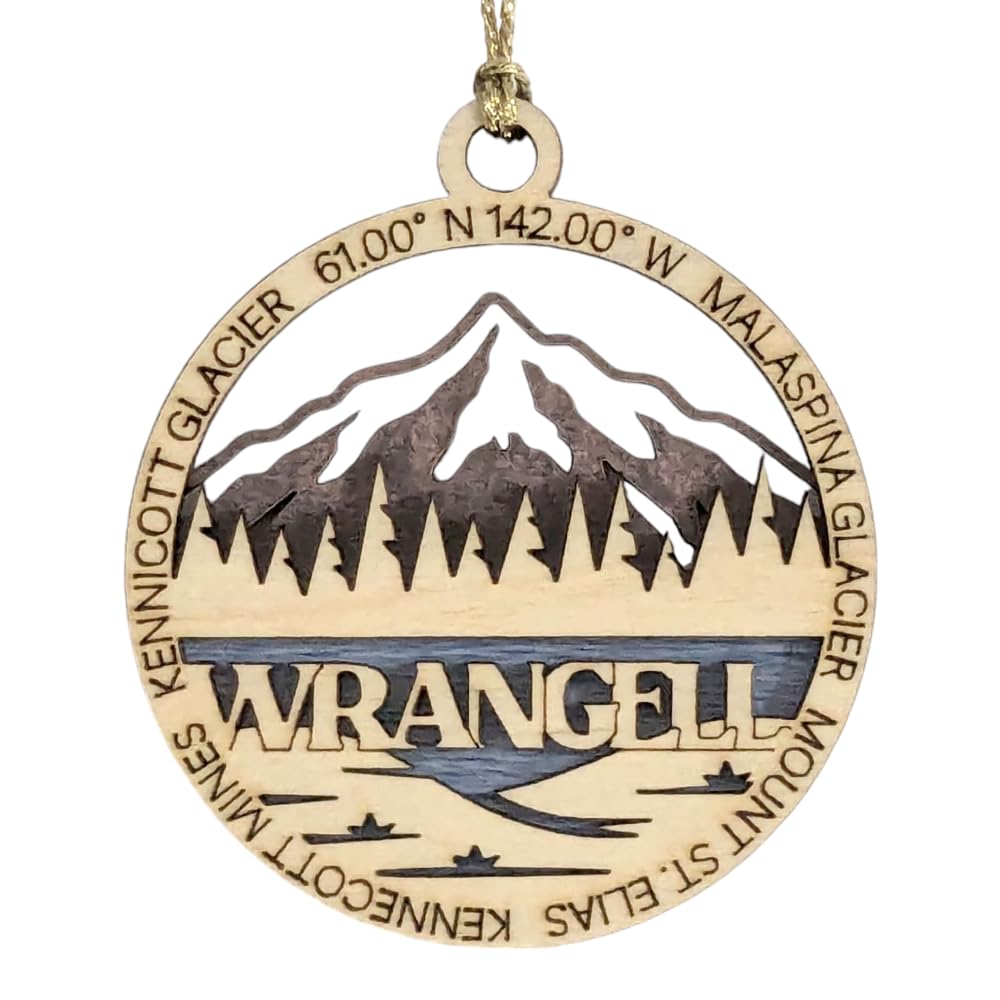 3" Wrangell-St. Elias Ornament / Car Charm - USA Made