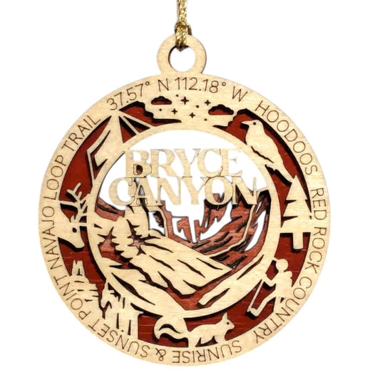 3.5" Bryce Canyon National Park Ornament / Car Charm - USA Made