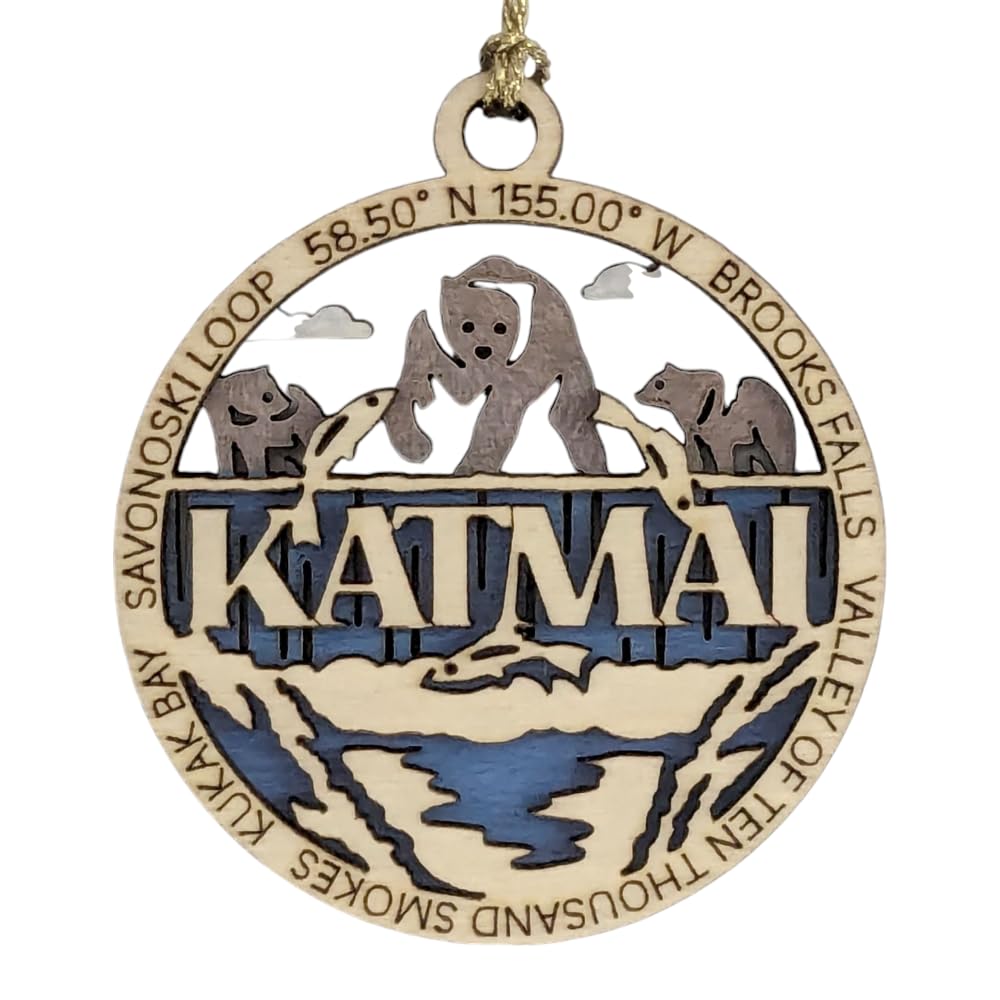 3" Katmai National Park Ornament / Car Charm - USA Made