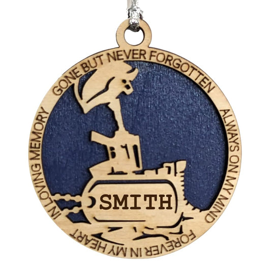3" Navy Memorial Ornament, Battlefield Cross, Dog Tag