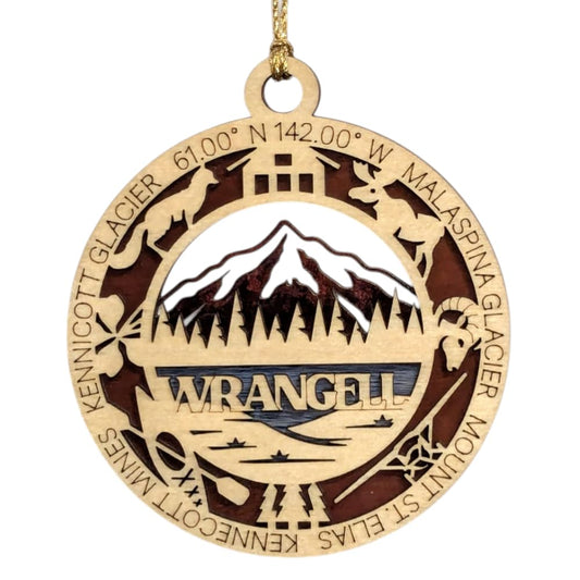 3.5" Wrangell-St. Elias Ornament / Car Charm - USA Made