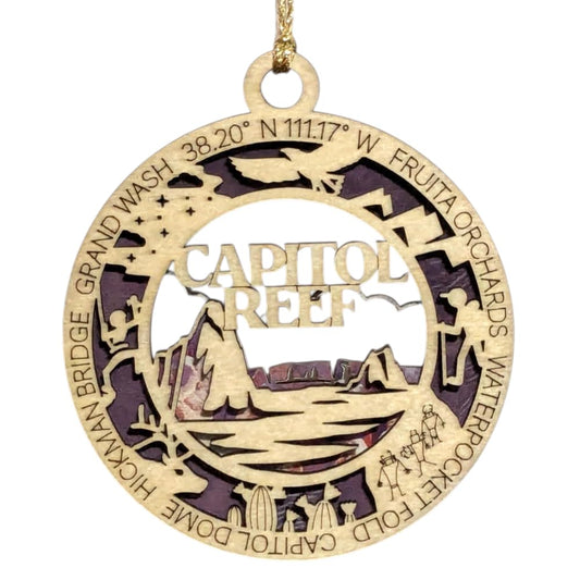 3.5" Capitol Reef National Park Ornament / Car Charm - USA Made