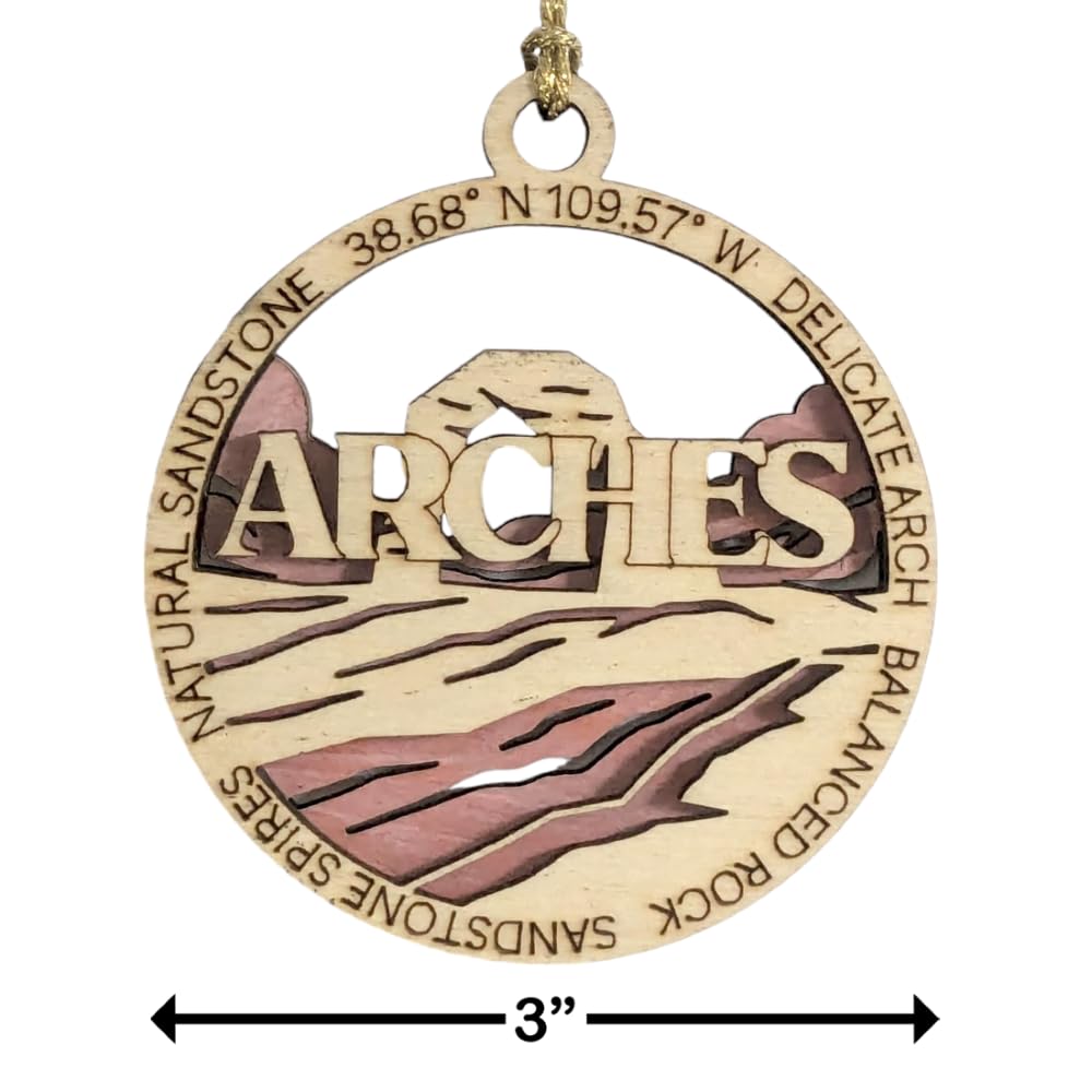 3" Arches National Park Ornament / Car Charm - USA Made