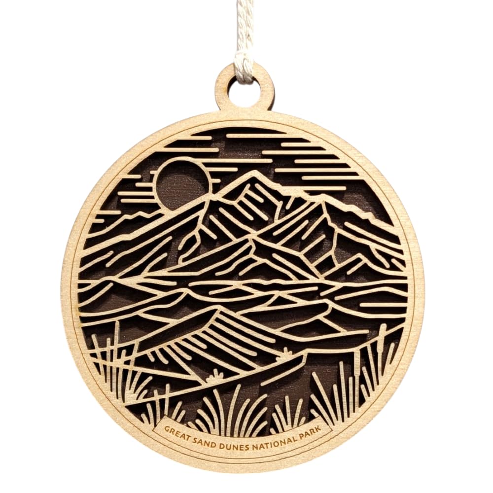 Great Sand Dunes National Park 3.5" Wooden Ornament