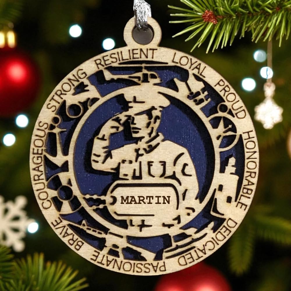 3" Coast Guard Male Ornament, Formal Uniform, Icons, Dog Tag