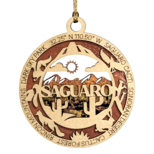 3.5" Saguaro National Park Ornament / Car Charm - USA Made