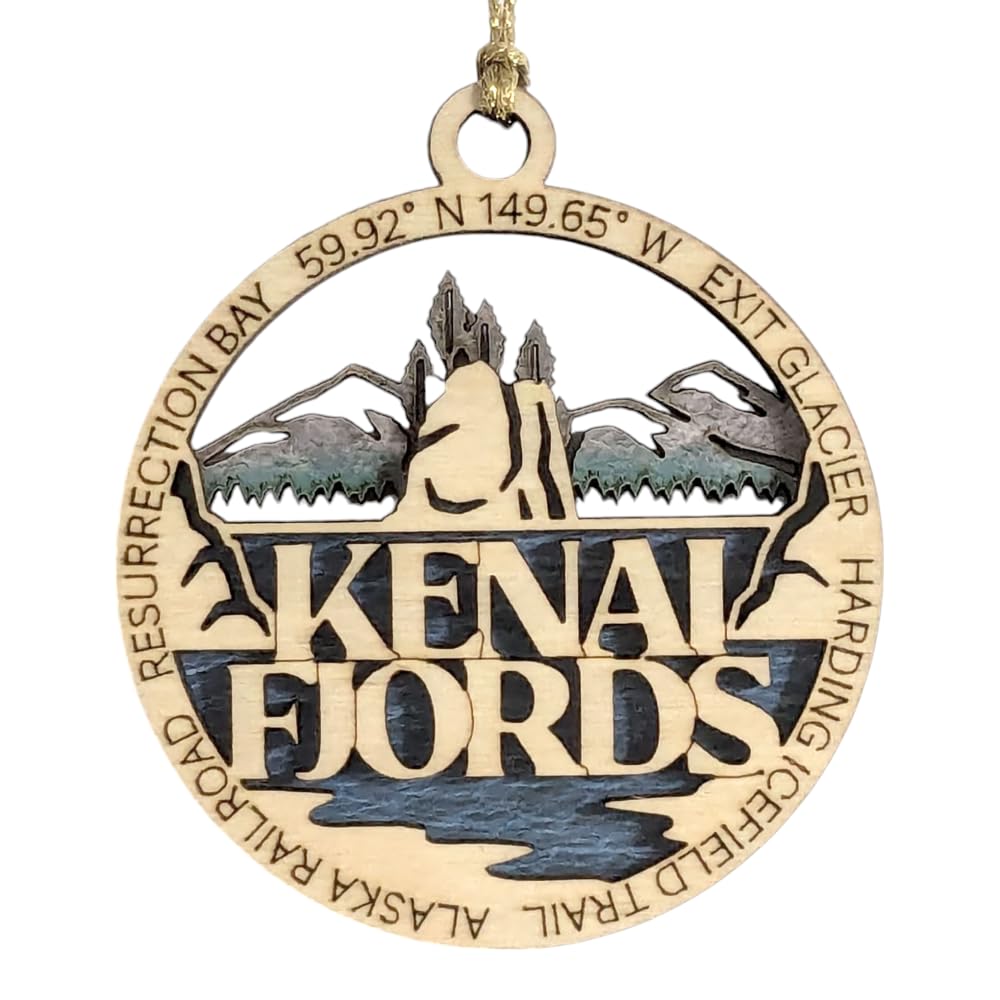 3" Kenai Fjords National Park Ornament / Car Charm - USA Made