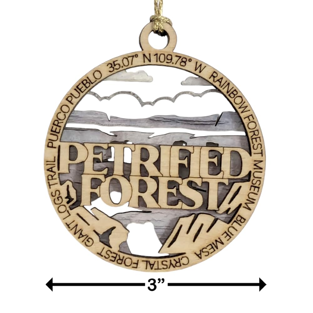 3" Petrified Forest Ornament / Car Charm - USA Made