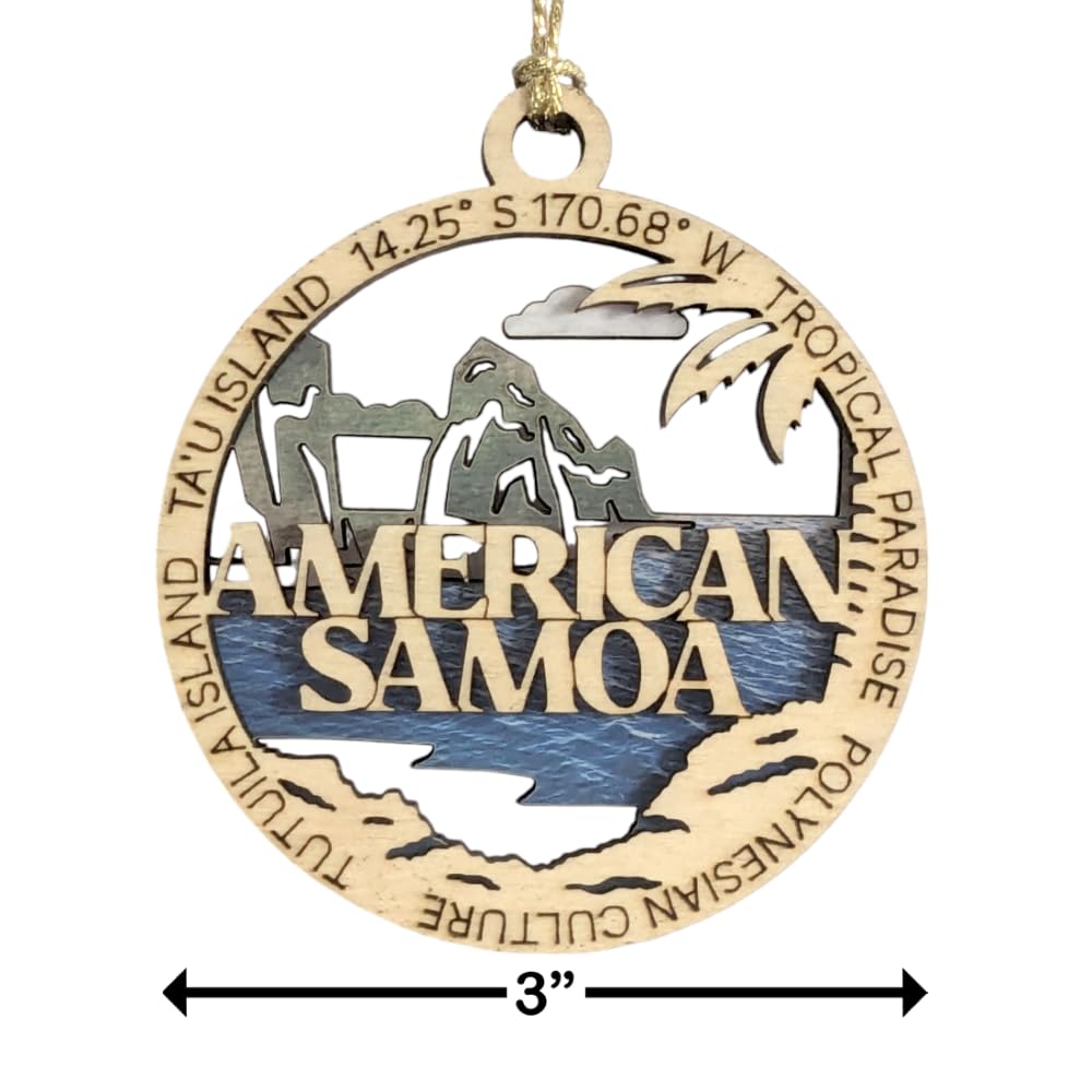 3" American Samoa National Park Ornament / Car Charm - USA Made