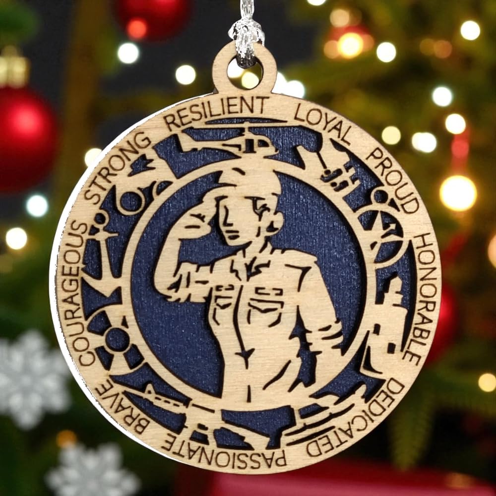 3" Coast Guard Female Sailor Ornament, Field Uniform, Icons