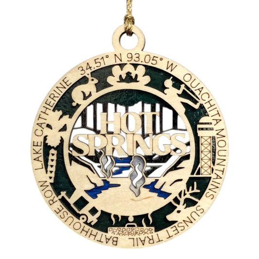 3.5" Hot Springs National Park Ornament / Car Charm - USA Made