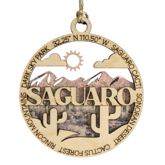 3" Saguaro National Park Ornament / Car Charm - USA Made