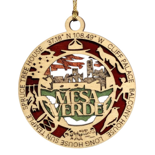 3.5" Mesa Verde National Park Ornament / Car Charm - USA Made