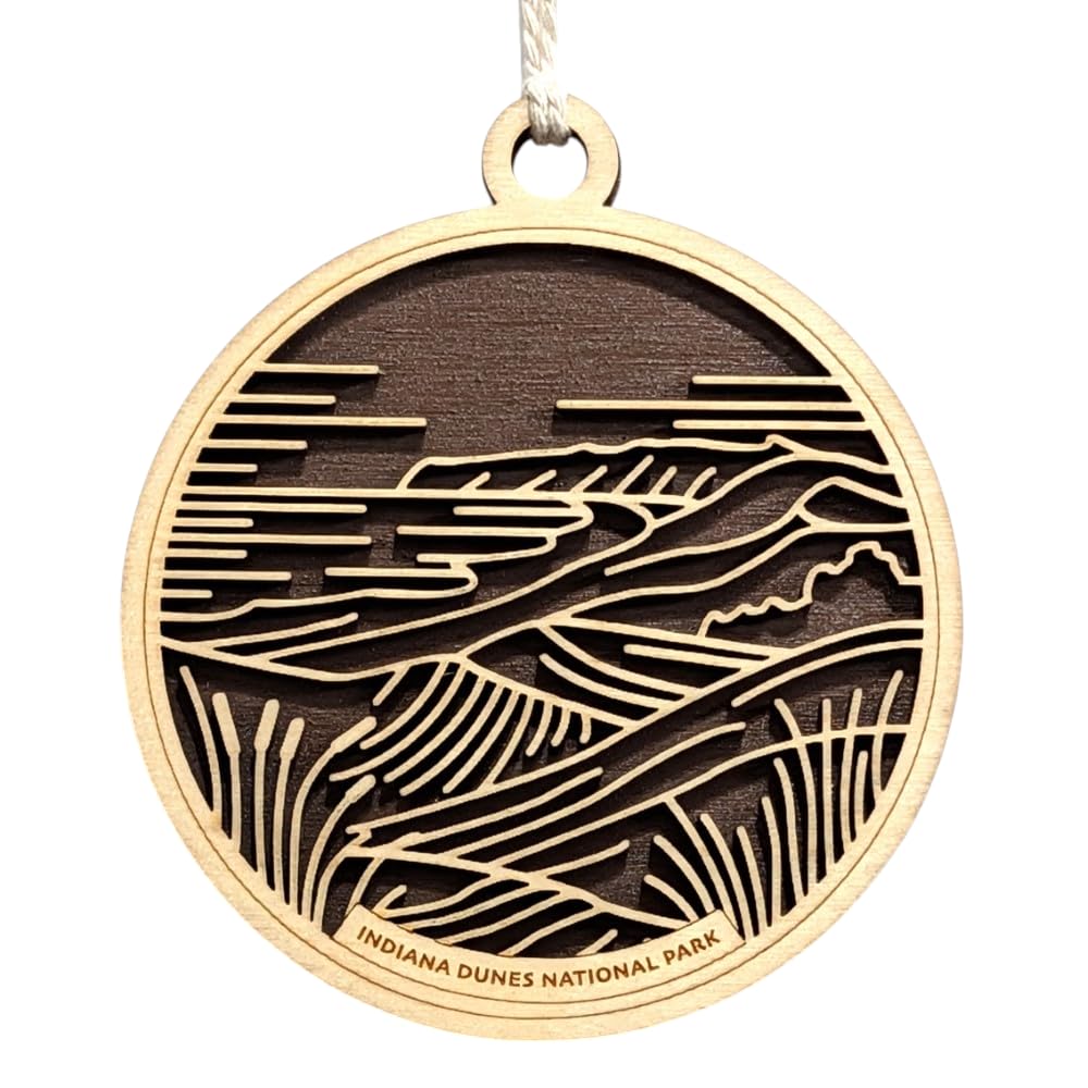 Indiana Dunes National Park 3.5" Wooden Ornament
