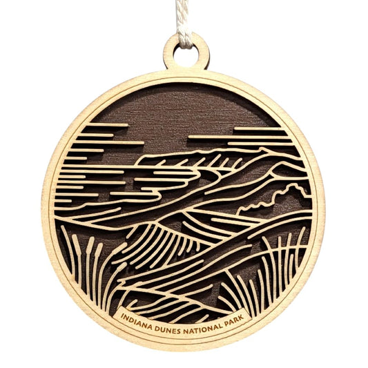Indiana Dunes National Park 3.5" Wooden Ornament