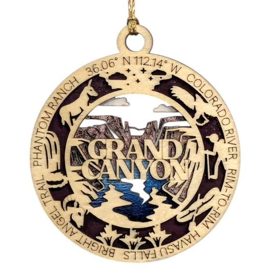 3.5" Grand Canyon National Park Ornament / Car Charm - USA Made