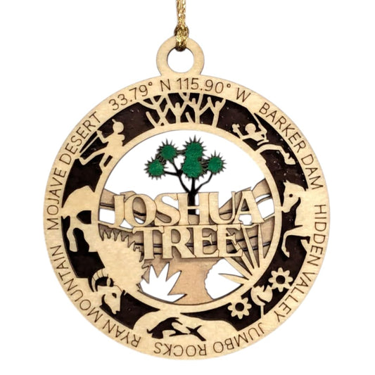 3.5" Joshua Tree National Park Ornament / Car Charm - USA Made