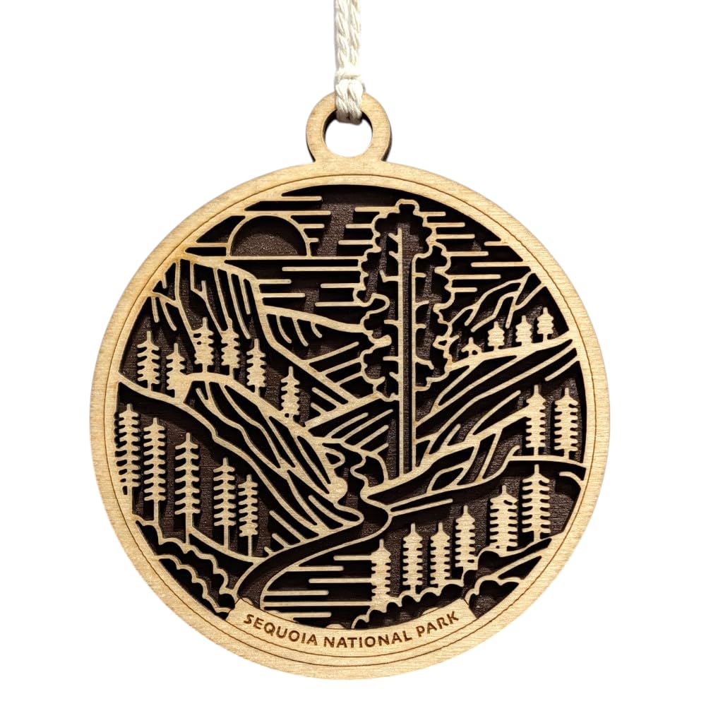 Sequoia National Park 3.5" Wood Christmas Ornament