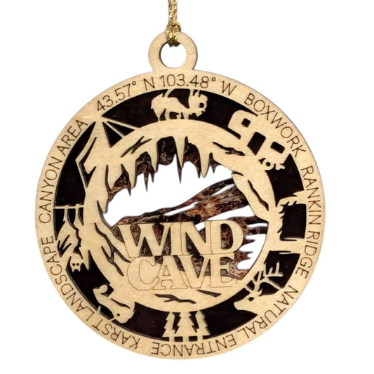 3.5" Wind Cave National Park Ornament / Car Charm - USA Made