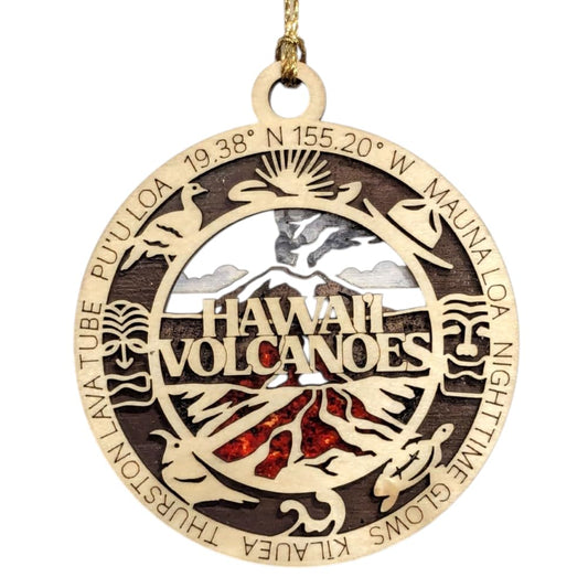 3.5" Hawaiʻi Volcanoes Ornament / Car Charm - USA Made