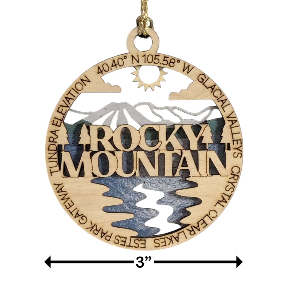3" Rocky Mountain Ornament / Car Charm - USA Made