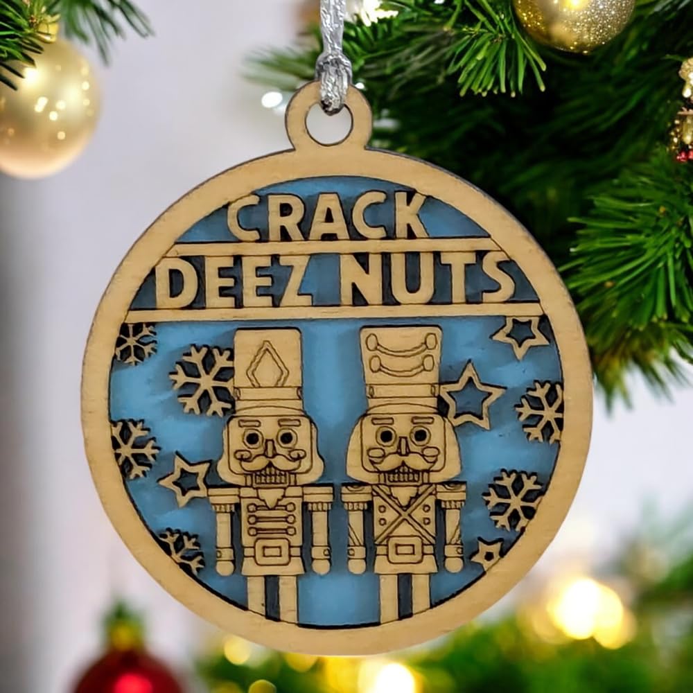 3" "Crack Deez Nuts" Nutcracker Ornament