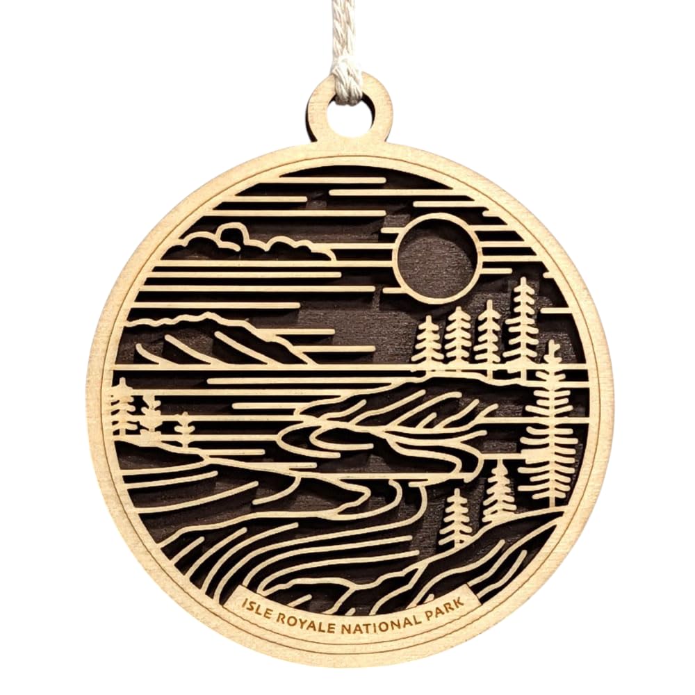 Isle Royale National Park 3.5" Wooden Ornament