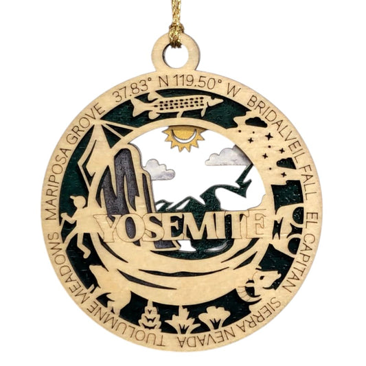 3.5" Yosemite National Park Ornament / Car Charm - USA Made