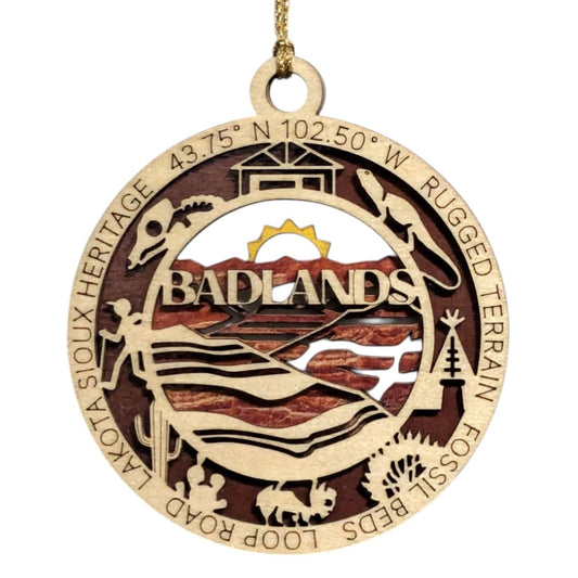 3.5" Badlands National Park Ornament / Car Charm - USA Made