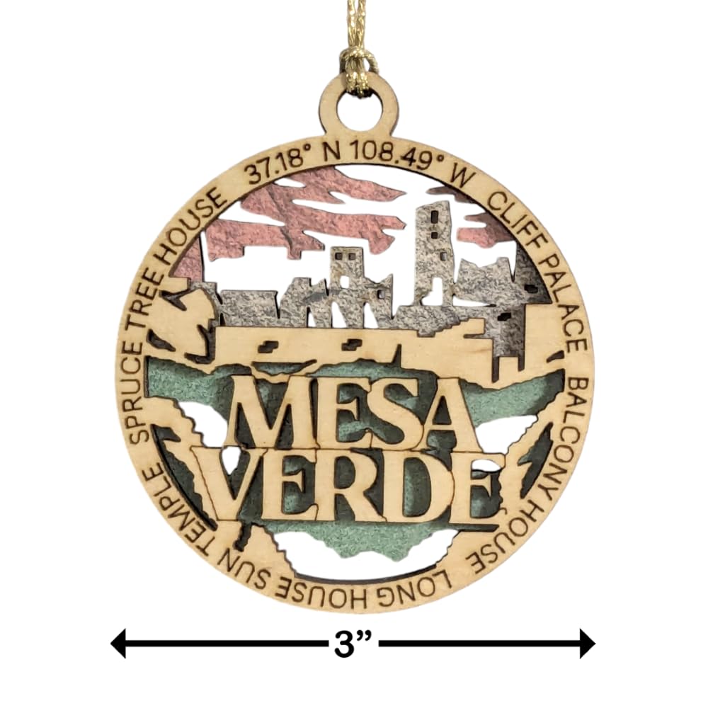 3" Mesa Verde National Park Ornament / Car Charm - USA Made