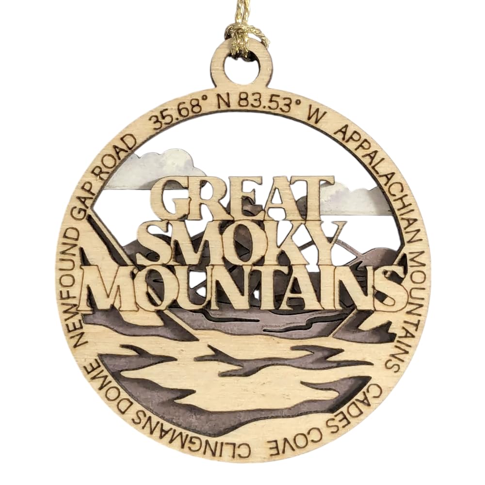 3" Great Smoky Mountains Ornament / Car Charm - USA Made