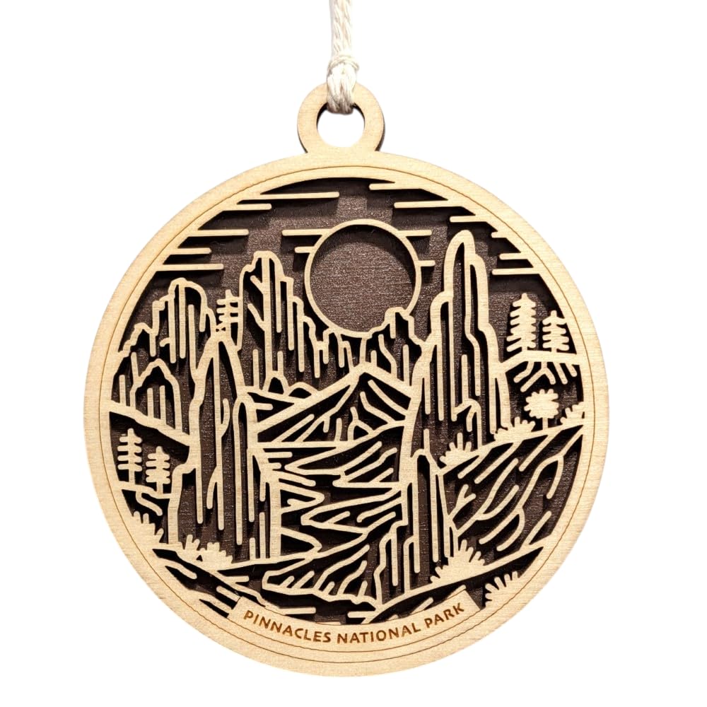 Pinnacles National Park 3.5" Wood Christmas Ornament
