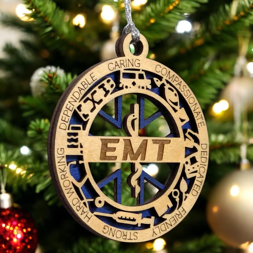 3" EMT Wood Christmas Ornament - Cut Layer