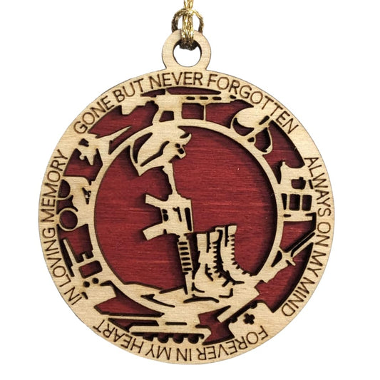 3" Marines Inspired Memorial Ornament, Cross, Icons