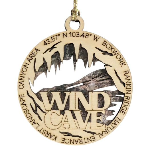 3" Wind Cave National Park Ornament / Car Charm - USA Made