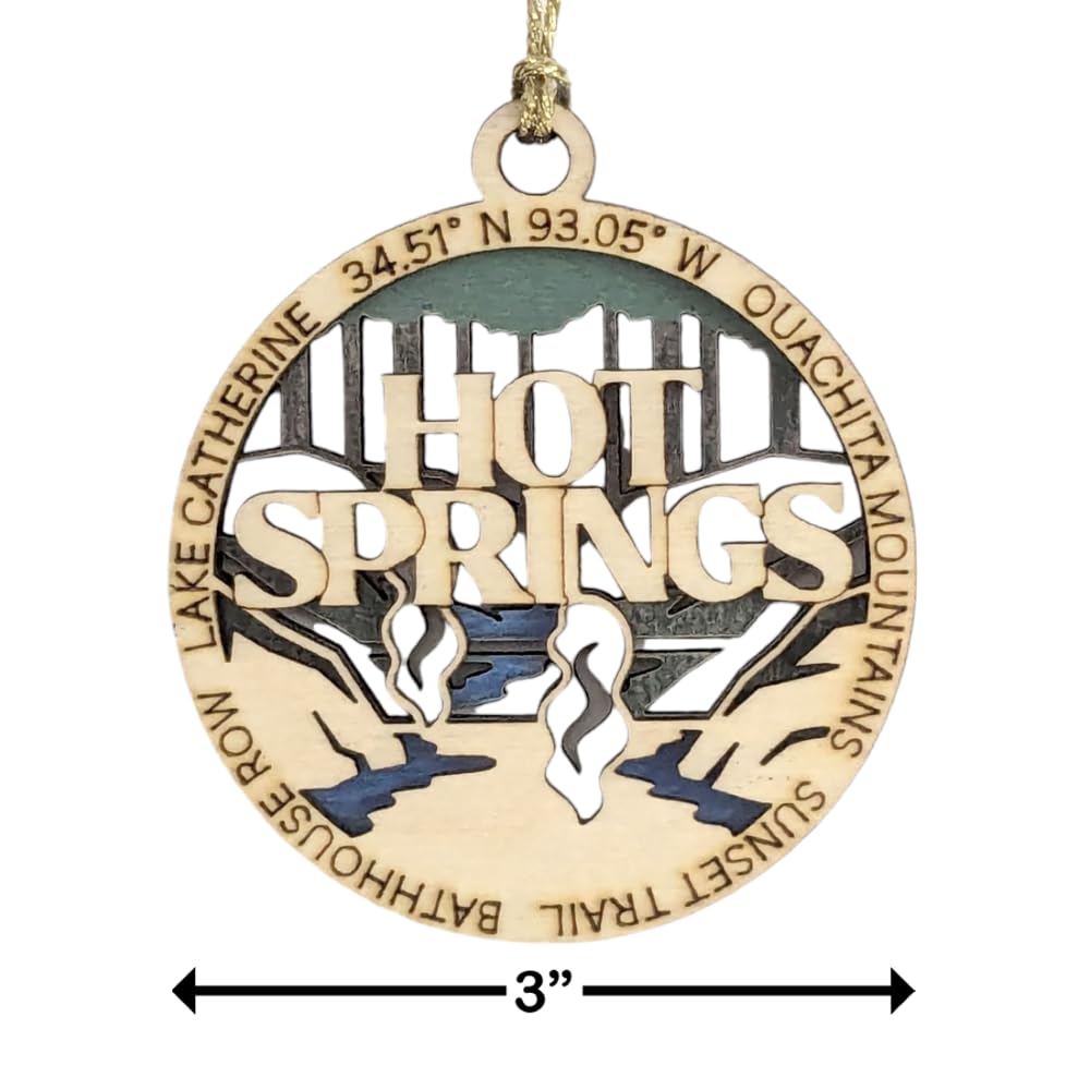 3" Hot Springs National Park Ornament / Car Charm - USA Made
